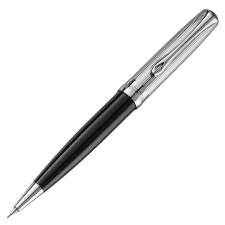 Diplomat Drehbleistift Excellence A guillochiert Chrom Schwarz